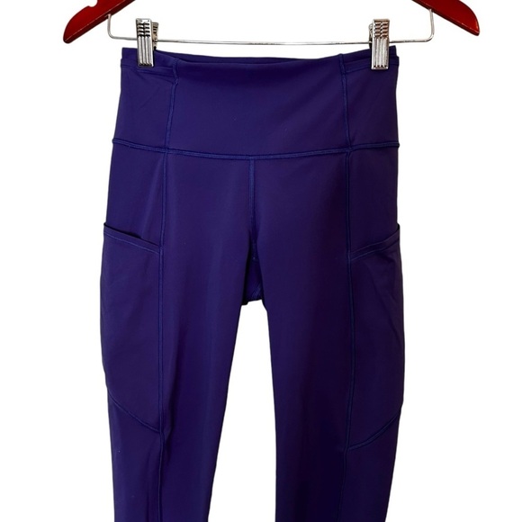Lululemon Fast & Free Crop II *Nulux 19" -Stony Grape- Size 4 - Picture 7 of 13